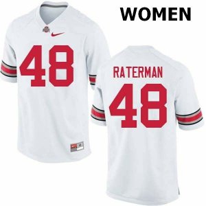 Women's Ohio State Buckeyes #48 Clay Raterman White Nike NCAA College Football Jersey Designated LHG5844TE
